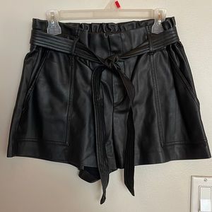 Zara Faux Leather Shorts